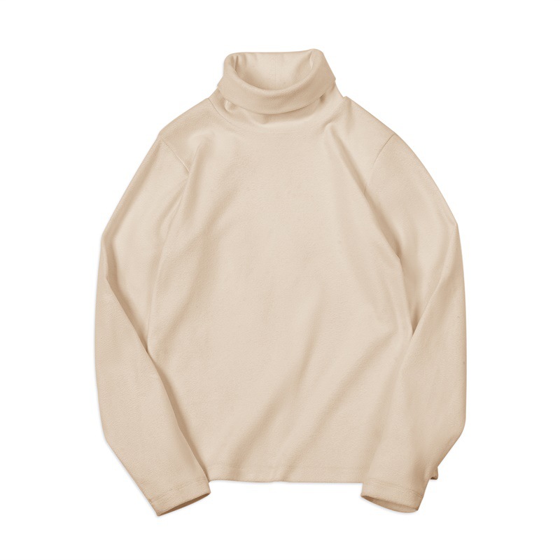 馬登女裝 緊身半高領打底衫仿德絨內搭上衣修身針織長袖T恤秋冬女