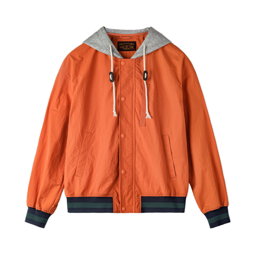 馬登工裝 美式復古拼接撞色連帽夾克薄款開衫休閒外套男春季