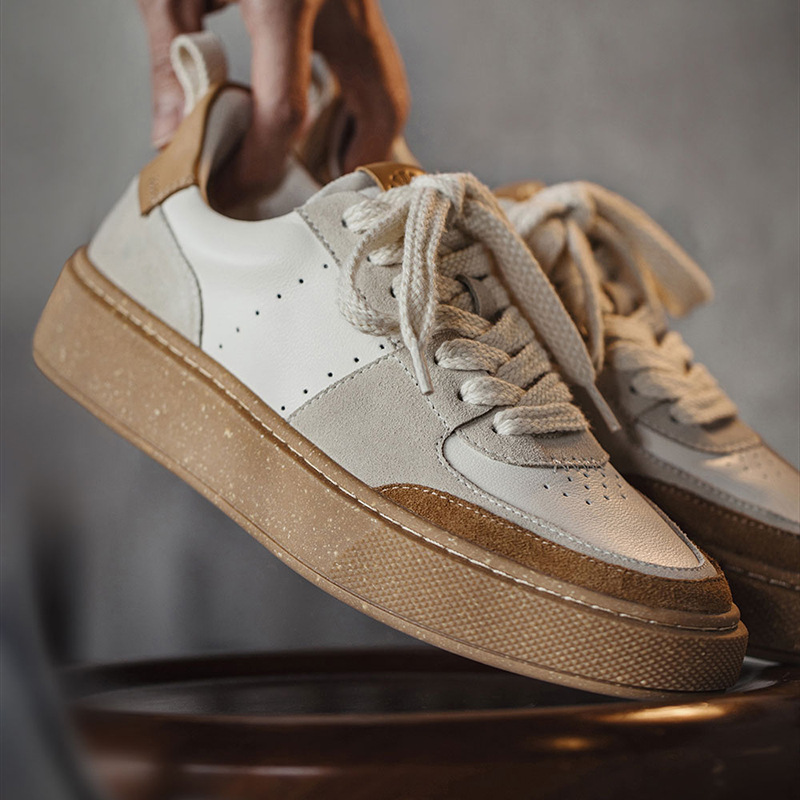 馬登工裝 復古小眾板鞋低幫休閒透氣滑板鞋厚底增高百搭小白鞋