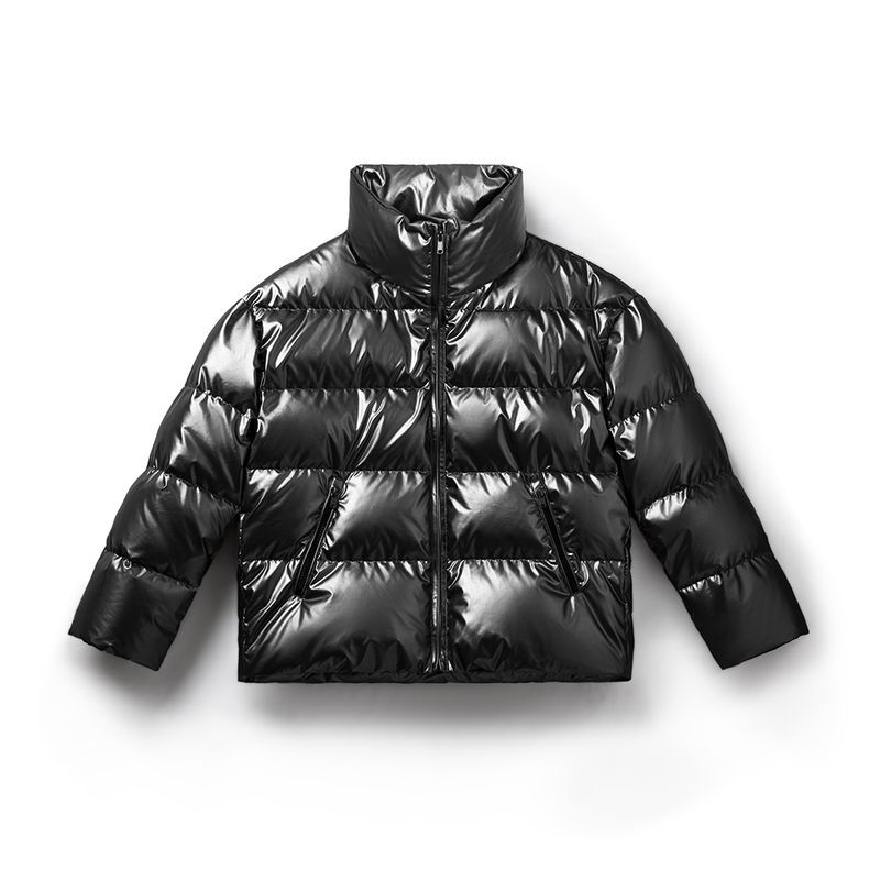 馬登女裝 90白鴨絨光感亮面羽絨服立領保暖麵包服蓄熱加厚外套冬季