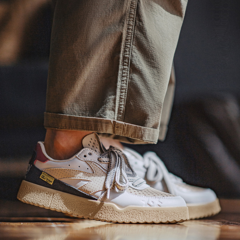 馬登男鞋 Legacy箭頭厚底板鞋復古小眾軟底美式拼接低幫休閒鞋