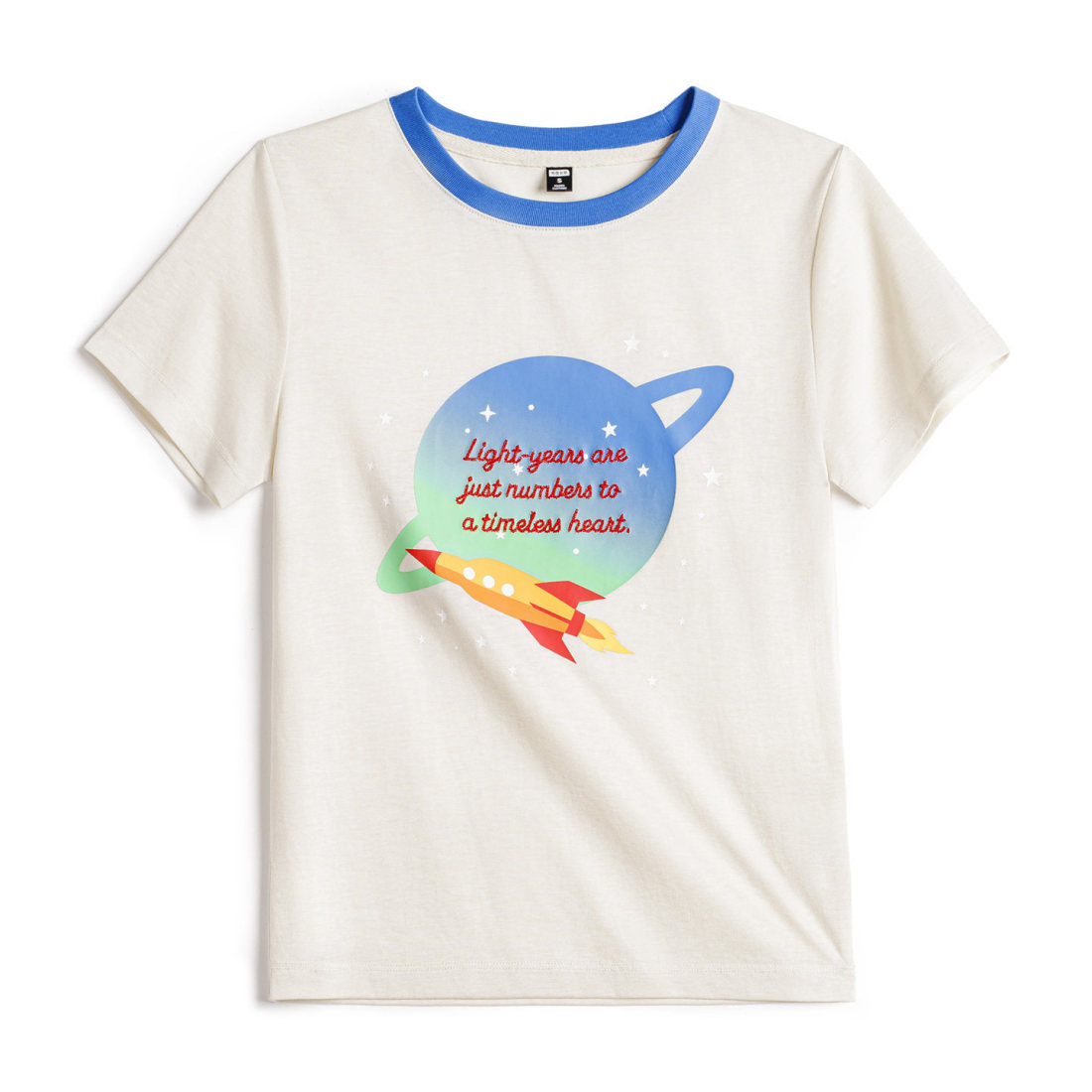 馬登女裝 復古輕薄萊賽爾天絲撞色圓領正肩修身印花短袖T恤上衣夏