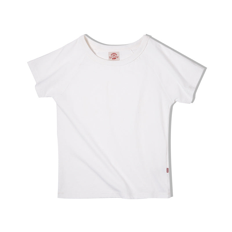 馬登女裝 美式簡約基礎百搭棉T卹顯瘦純色短袖打底衫