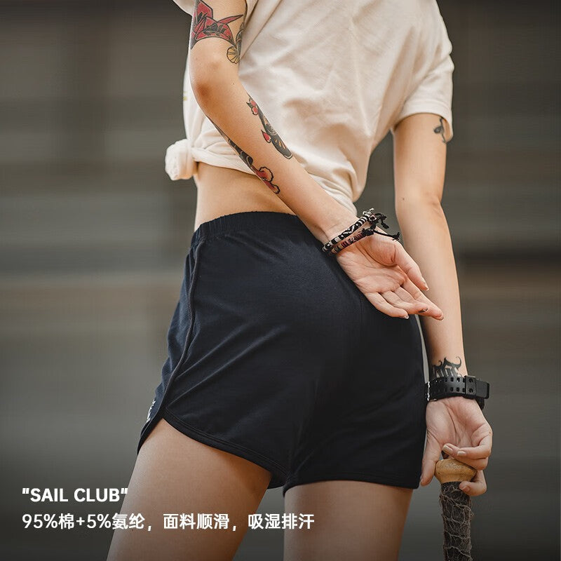 馬登女裝 美式休閒運動短褲修身透氣超短褲夏季提臀辣妹熱褲潮