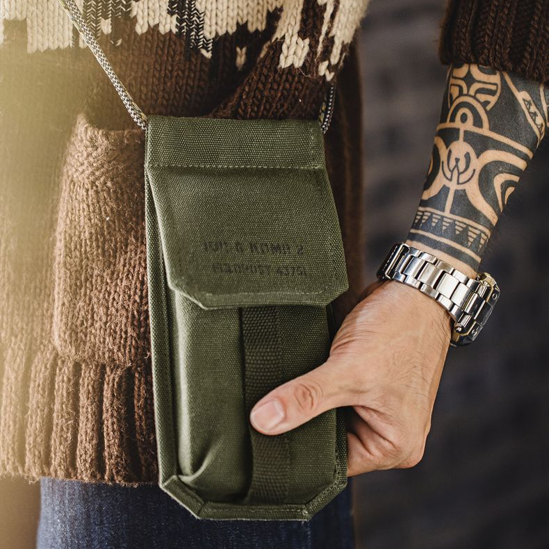 馬登工裝 M-16軍綠色小挎包野戰小包休閒手機包單件斜挎包便攜包