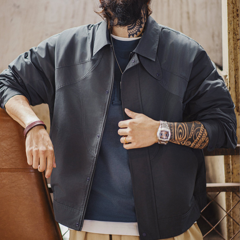 馬登工裝 美式機能風三防夾克翻領運動訓練防水薄款外套男春季