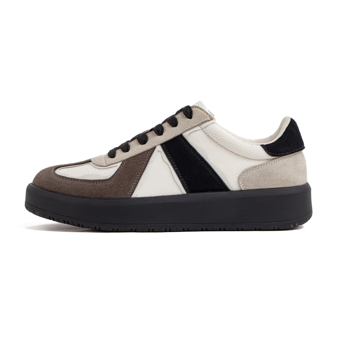 馬登女裝 黑色復古經典厚底增高貓熊德訓鞋休閒運動板鞋