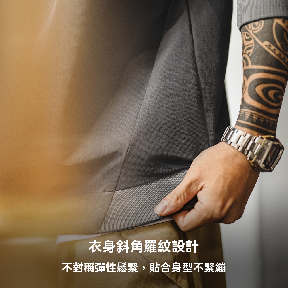 馬登工裝 美式復古戶外機能風運動長袖圓領梭織落肩袖寬鬆衛衣男春