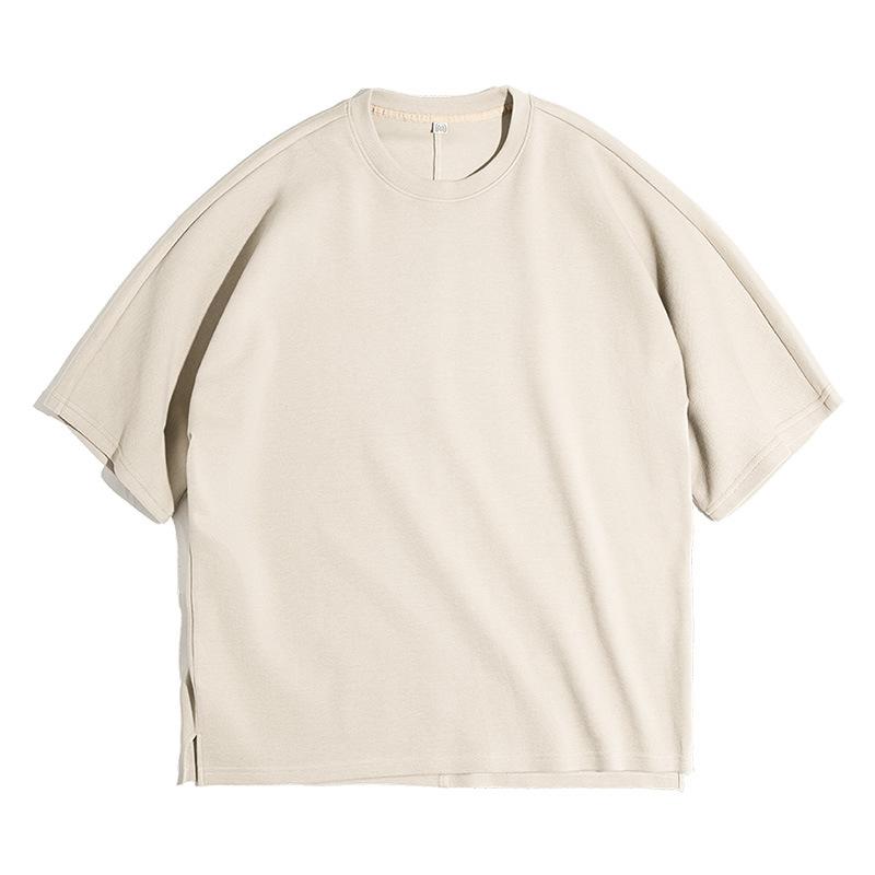 馬登工裝 美式復古珠地空氣棉T卹春夏寬鬆輪廓免燙短袖Tee男潮