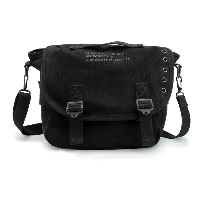 馬登女裝 美式復古M1961字母印花帆布斜挎包手提時尚大容量托特包