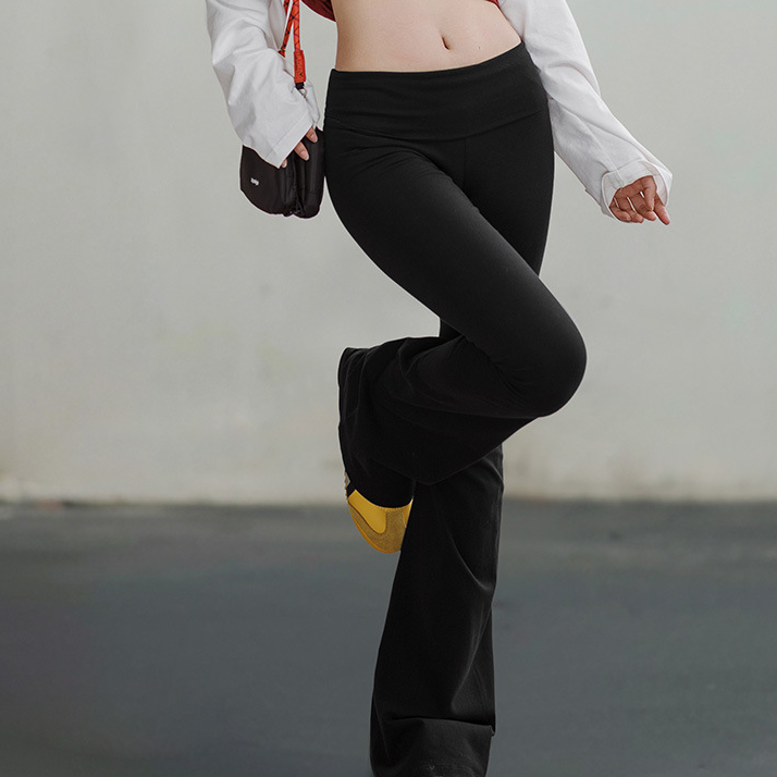 馬登女裝 微喇瑜珈褲美式辣妹休閒衛褲健身運動褲普拉提喇叭褲春秋