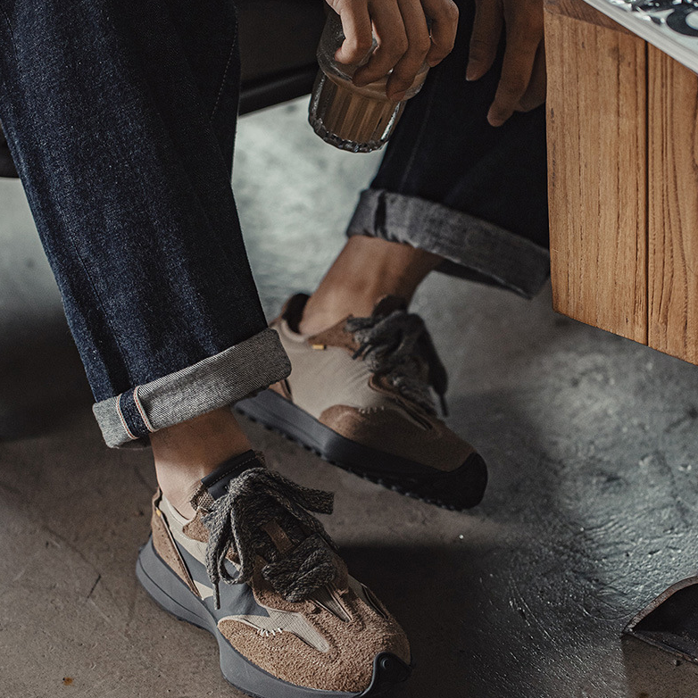 馬登工裝 復古運動華夫阿甘鞋厚底慢跑透氣休閒潮鞋老爹鞋