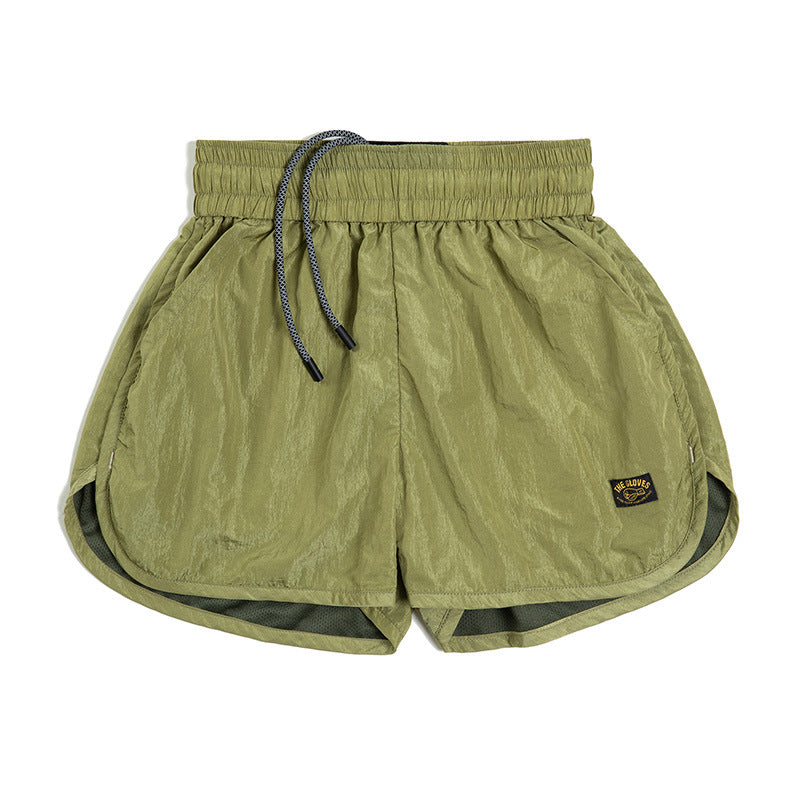 馬登女裝 美式休閒運動短褲跑步健身鬆緊褲寬鬆外穿熱褲家居睡褲夏薄