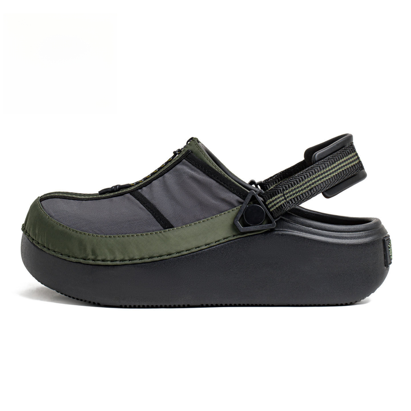 馬登男鞋 齊柏林飛艇半拖鞋厚底增高男款包頭凉拖鞋外穿廚師鞋