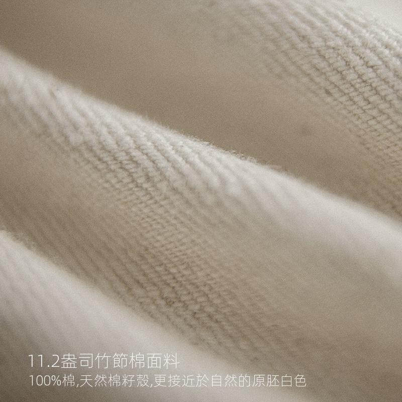 馬登工裝 復古棉籽殼米白色休閑牛仔褲耐磨寬松直筒長褲男春秋