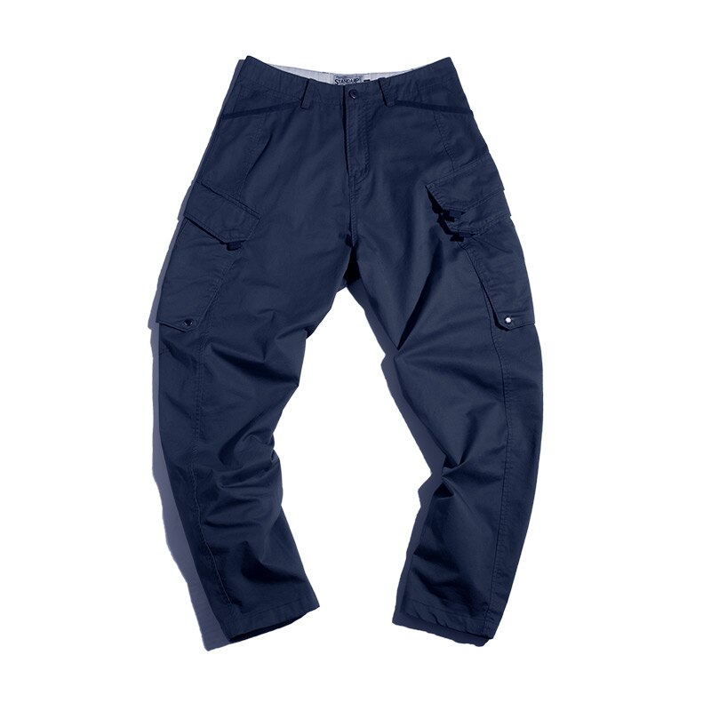 馬登工裝 美式彎刀大口袋復古戰術ARC工裝褲抽繩軍綠色束腳褲男潮