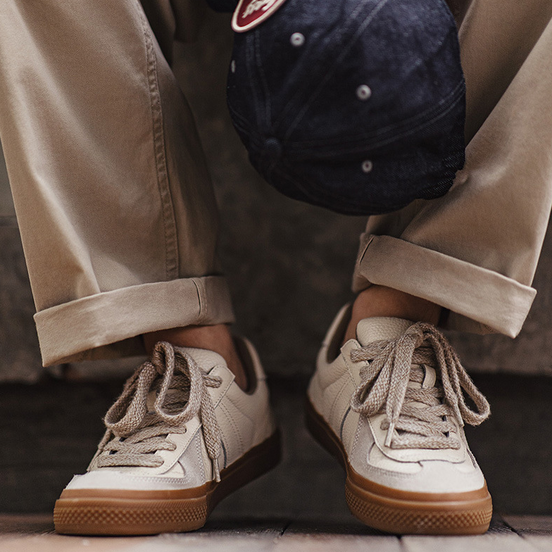 馬登工裝 復古德訓鞋男潮百搭增高阿甘小白鞋運動休閒厚底板鞋