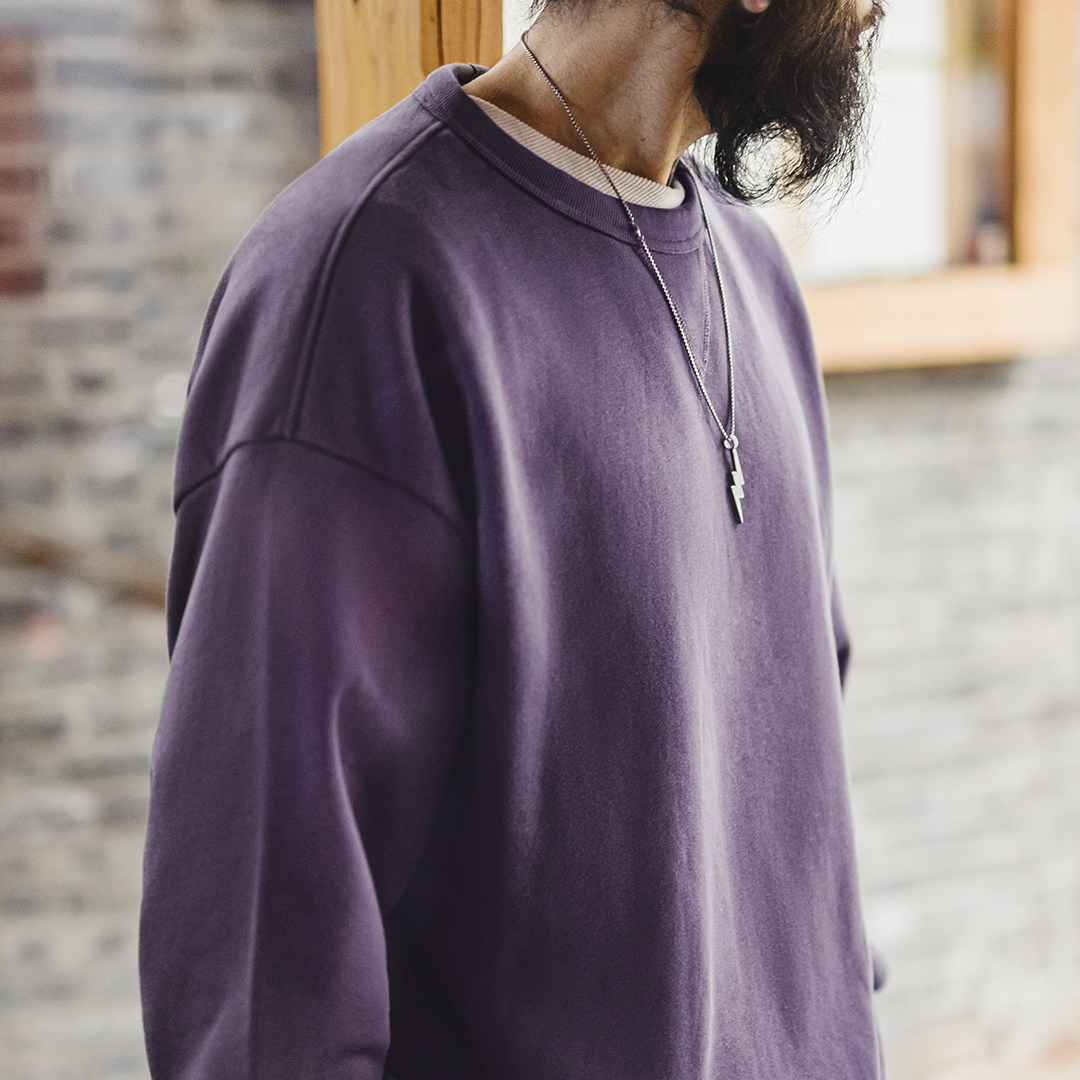 馬登工裝 美式新疆棉衛衣圓領外穿寬鬆長袖套頭衫男春秋