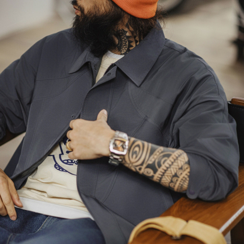 馬登工裝 美式機能風三防夾克翻領運動訓練防水薄款外套男春季