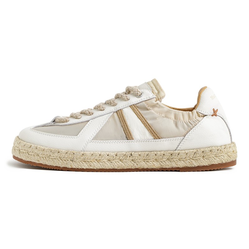 馬登男鞋 草編德訓鞋春夏季休閒透氣布鞋薄款板鞋半拖男士漁夫鞋