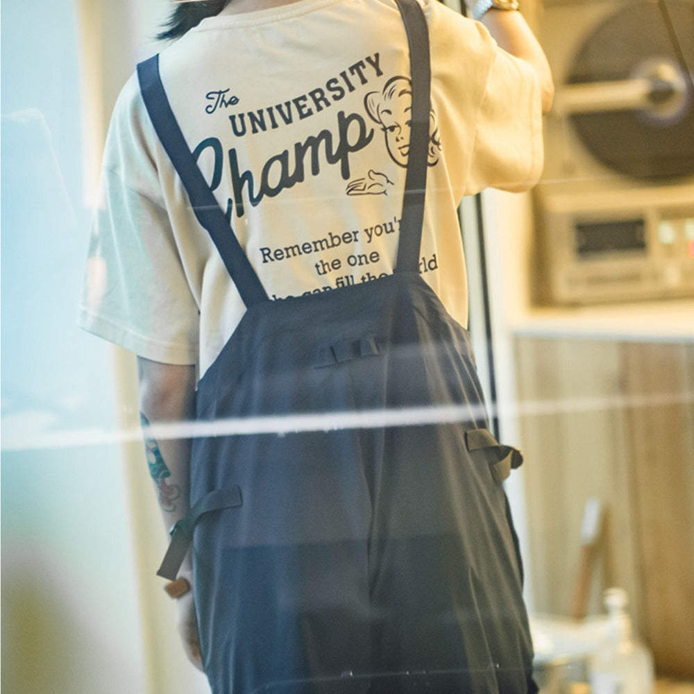 馬登女裝 美式復古機能風工裝背帶褲山系戶外防水個性闊腿褲連體褲