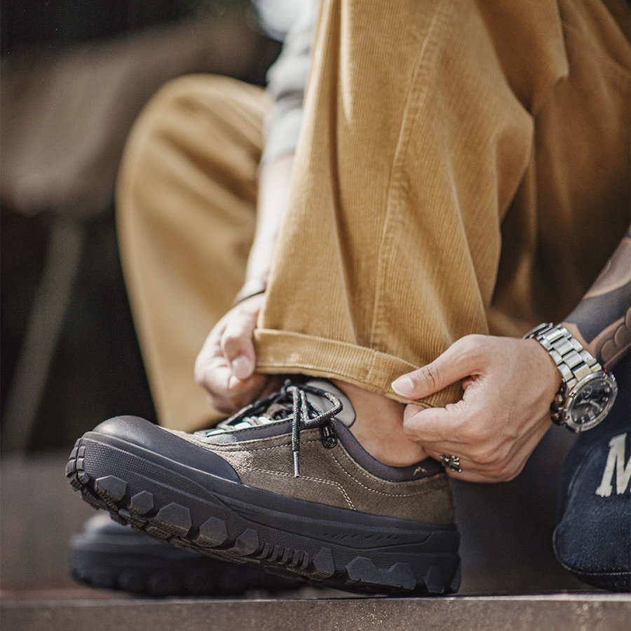 馬登男鞋 復古山系鞋冬季男士厚底百搭潮鞋增高軟底小眾運動休閒鞋