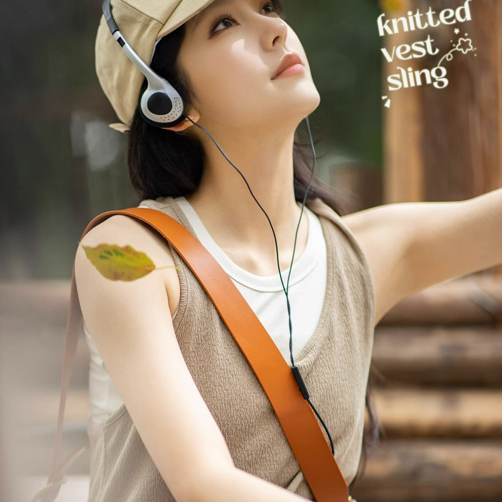 馬登女裝 美式針織無袖T恤寬鬆工字背心遮副乳外穿吊帶