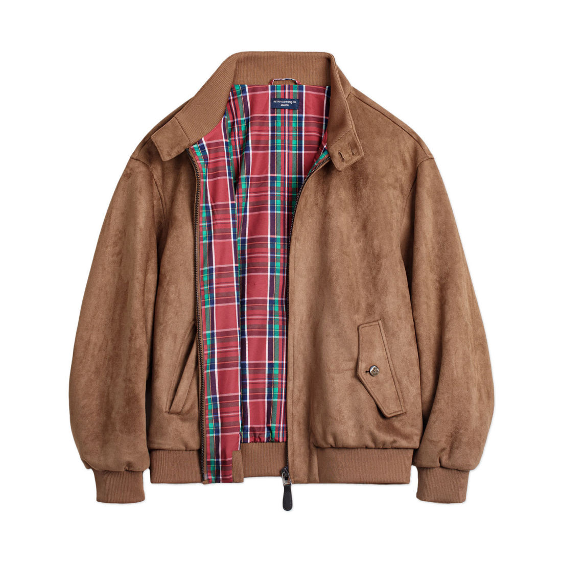 馬登女裝 美拉德復古麂皮絨面寬鬆肌理感外套立領哈靈頓夾克女士秋冬