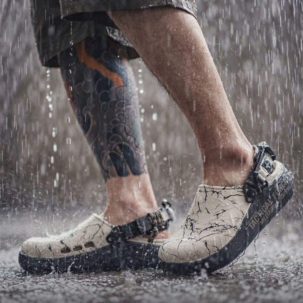 馬登男鞋 洞洞鞋春季户外包头半托两穿涼拖鞋勃肯廚師鞋