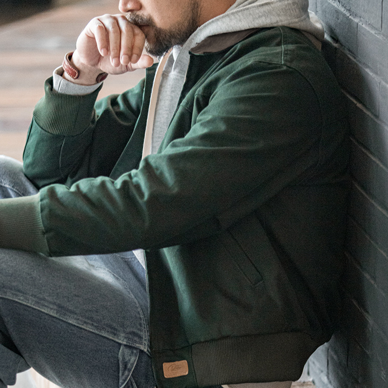 馬登工裝 美式復古重磅聖達菲帆布夾克水洗純棉翻領外套男秋季