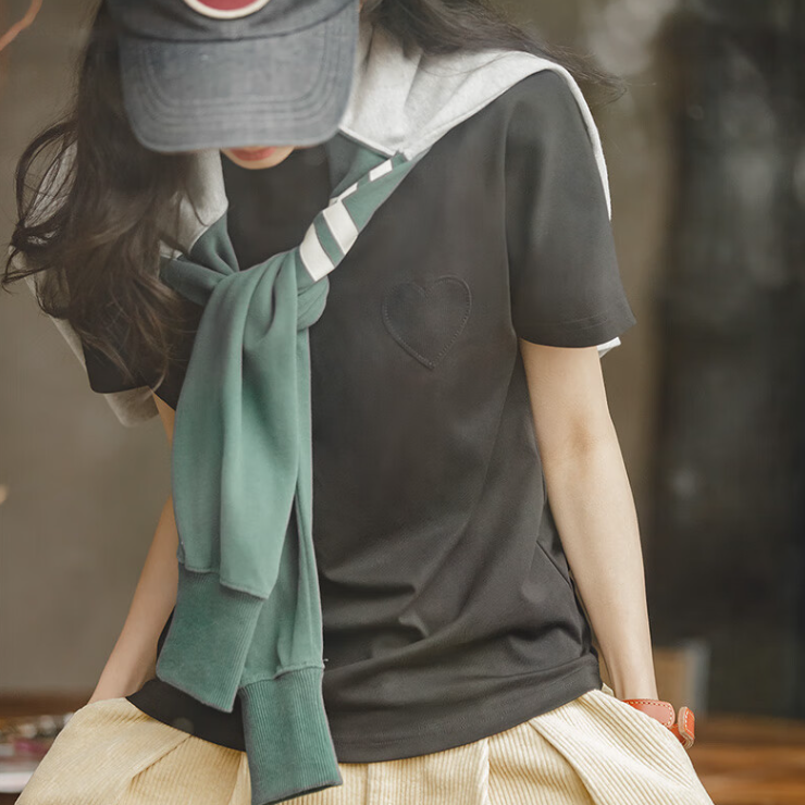 馬登女裝 休閒冰絲凉感T恤夏季基礎款正肩圓領短袖上衣打底衫