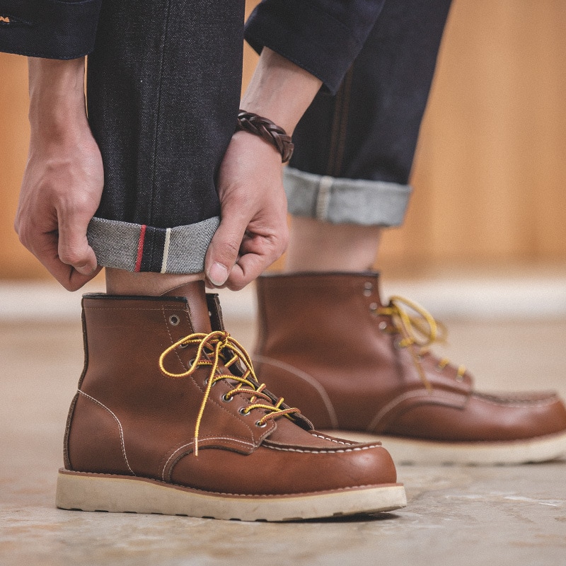 馬登工裝 復古赤耳原牛牛仔褲原漿阿美咔嘰丹寧經典錐形牛仔長褲