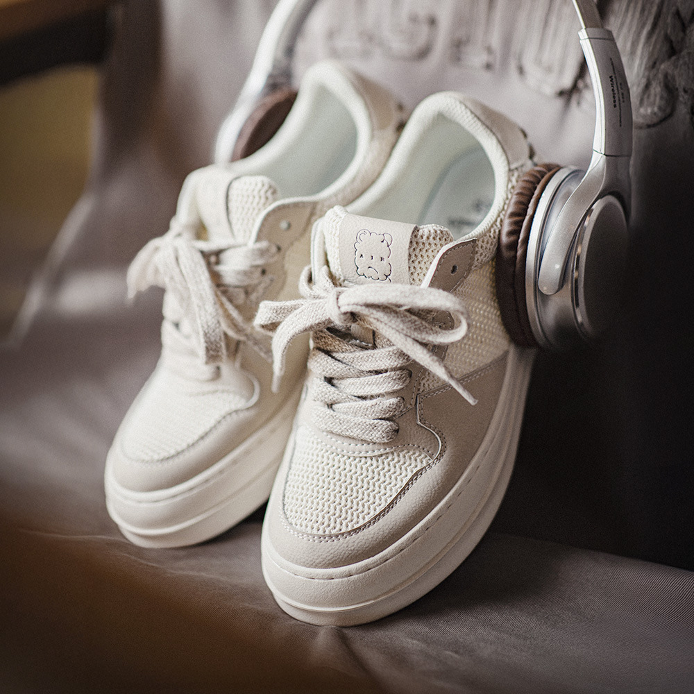 馬登男鞋 夏季男士厚底小白鞋低幫薄款網面透氣輕便百搭休閒板鞋