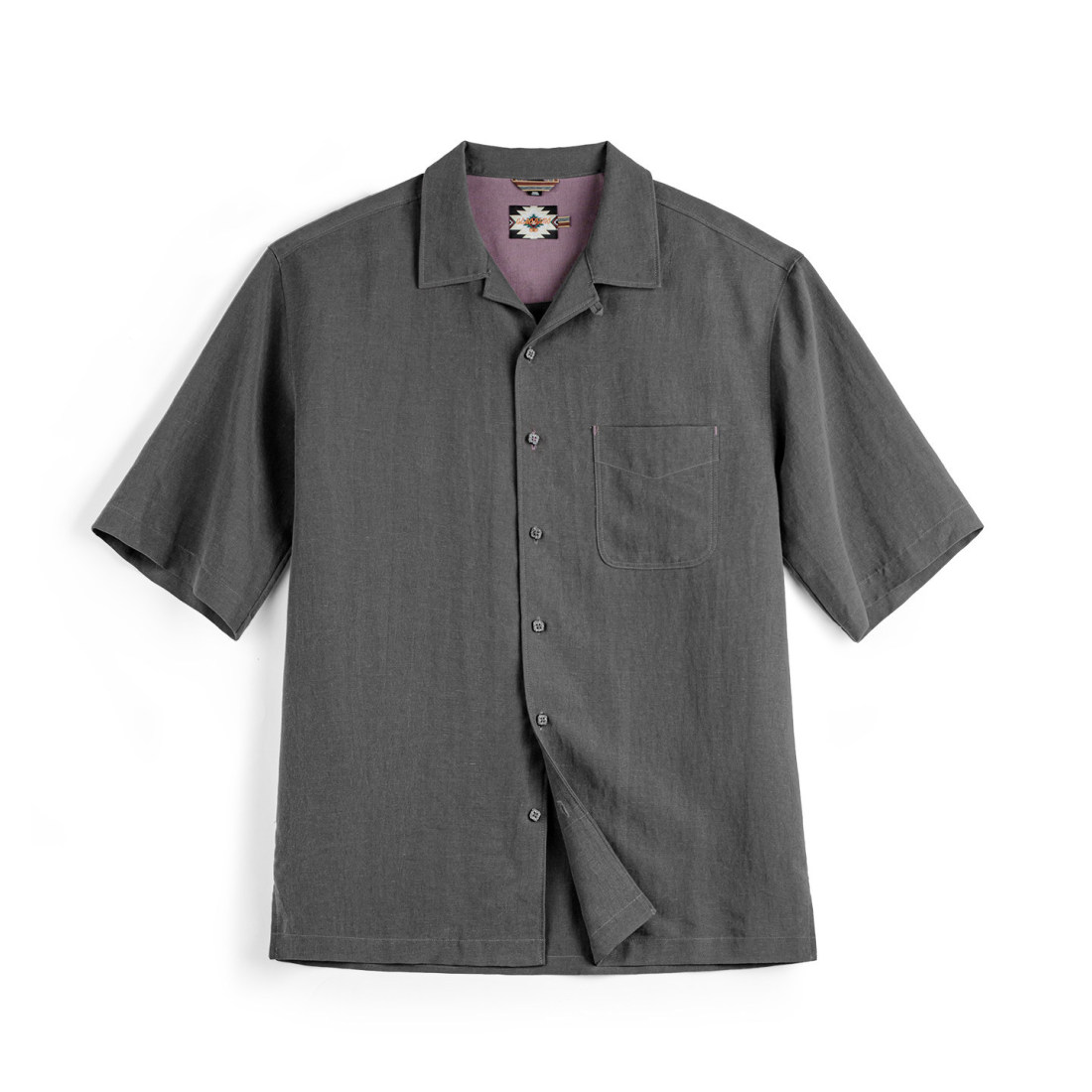 馬登工裝 萊賽爾短袖襯衫天絲古巴領鬆弛感襯衣美式老錢風襯衫夏季