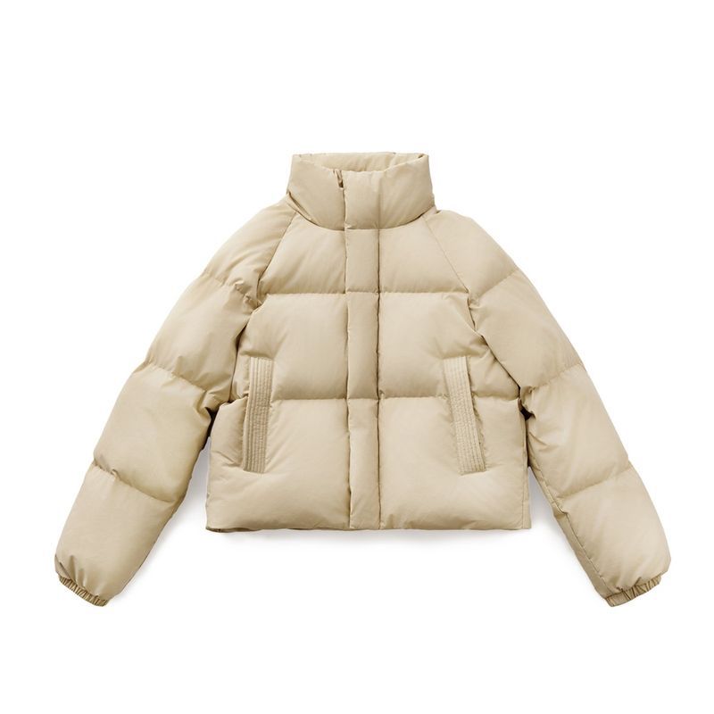 馬登女裝 90白鴨絨羽絨服立領廓形加厚保暖麵包服外套短款冬季