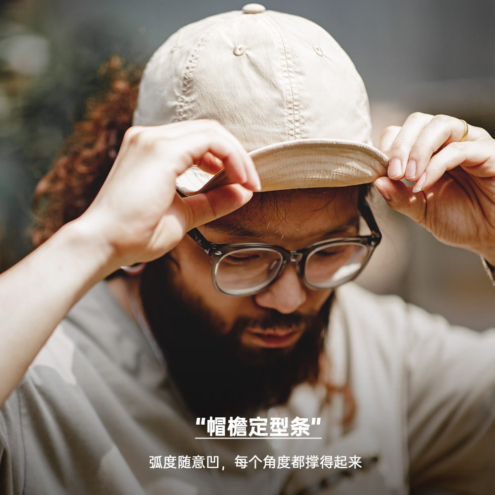 馬登工裝 山系戶外輕薄翻檐棒球帽遮陽休閒寬檐帽平檐鴨舌帽