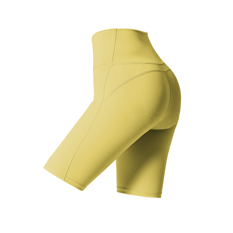 夏季涼感運動排汗健身騎行褲高腰提臀外穿打底五分瑜珈短褲