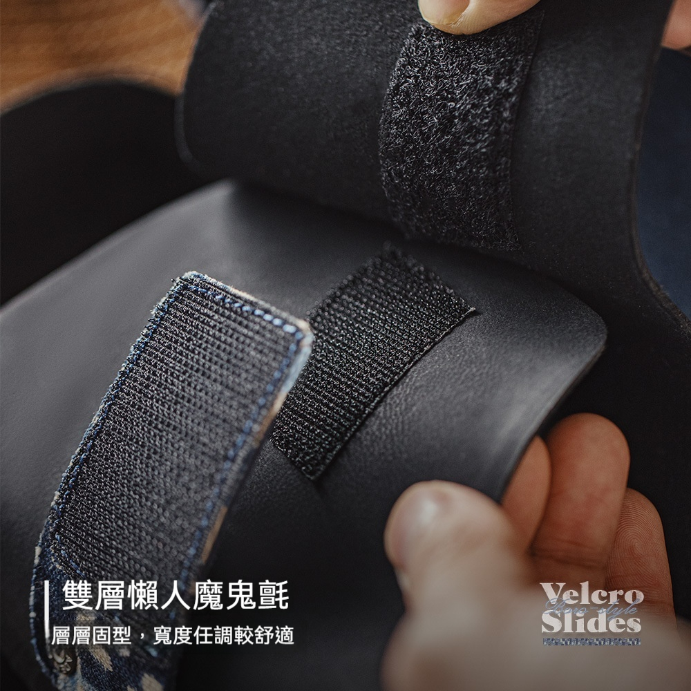 馬登男鞋 復古軟木拖鞋子男士夏季外穿魔術貼休閒小眾一字涼拖
