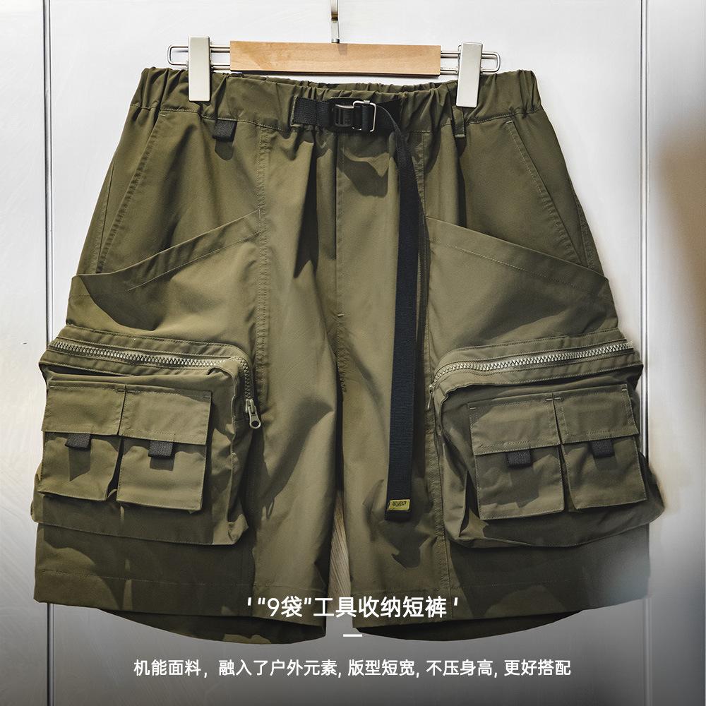 馬登工裝 山系戶外夏季短褲男立體多口袋機能褲百搭直筒五分褲