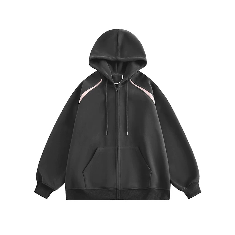 美式重磅酷潮連帽衛衣外套春秋百搭休閒情侶開衫外套