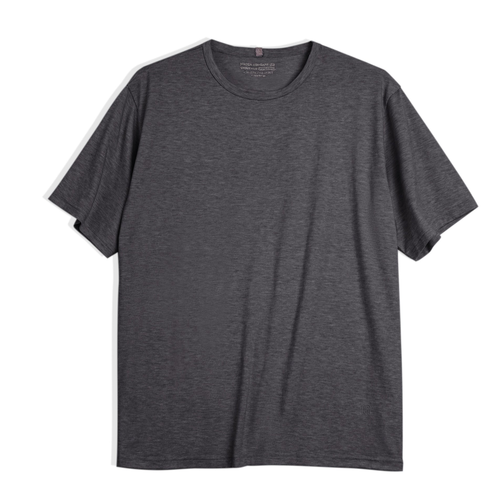 馬登女裝 美式休閒純色T恤寬鬆基礎款落肩短袖透氣上衣