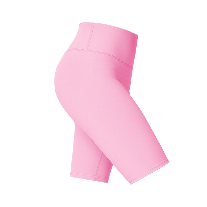 夏季騎乘緊身褲五分瑜珈褲高腰無尷尬線外穿速乾瑜珈短褲