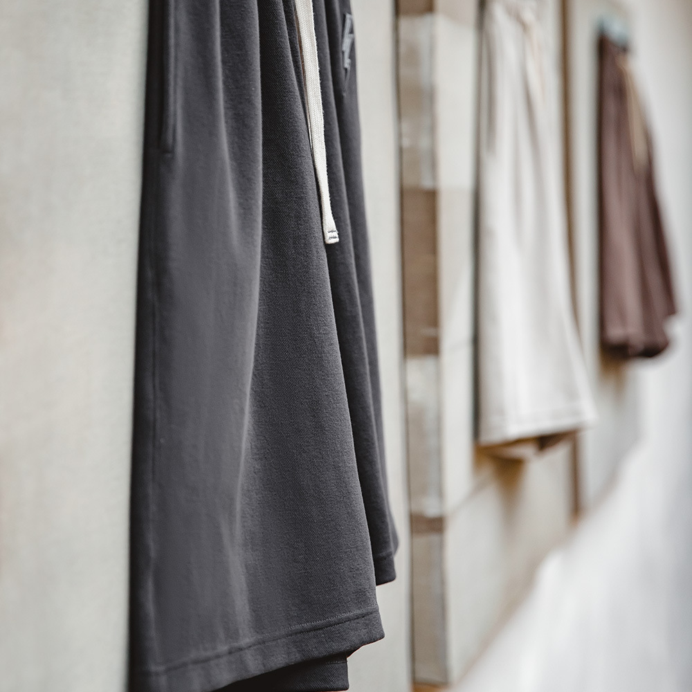 馬登工裝 美式重磅珠地空氣層短褲針織刺繡運動五分衛褲