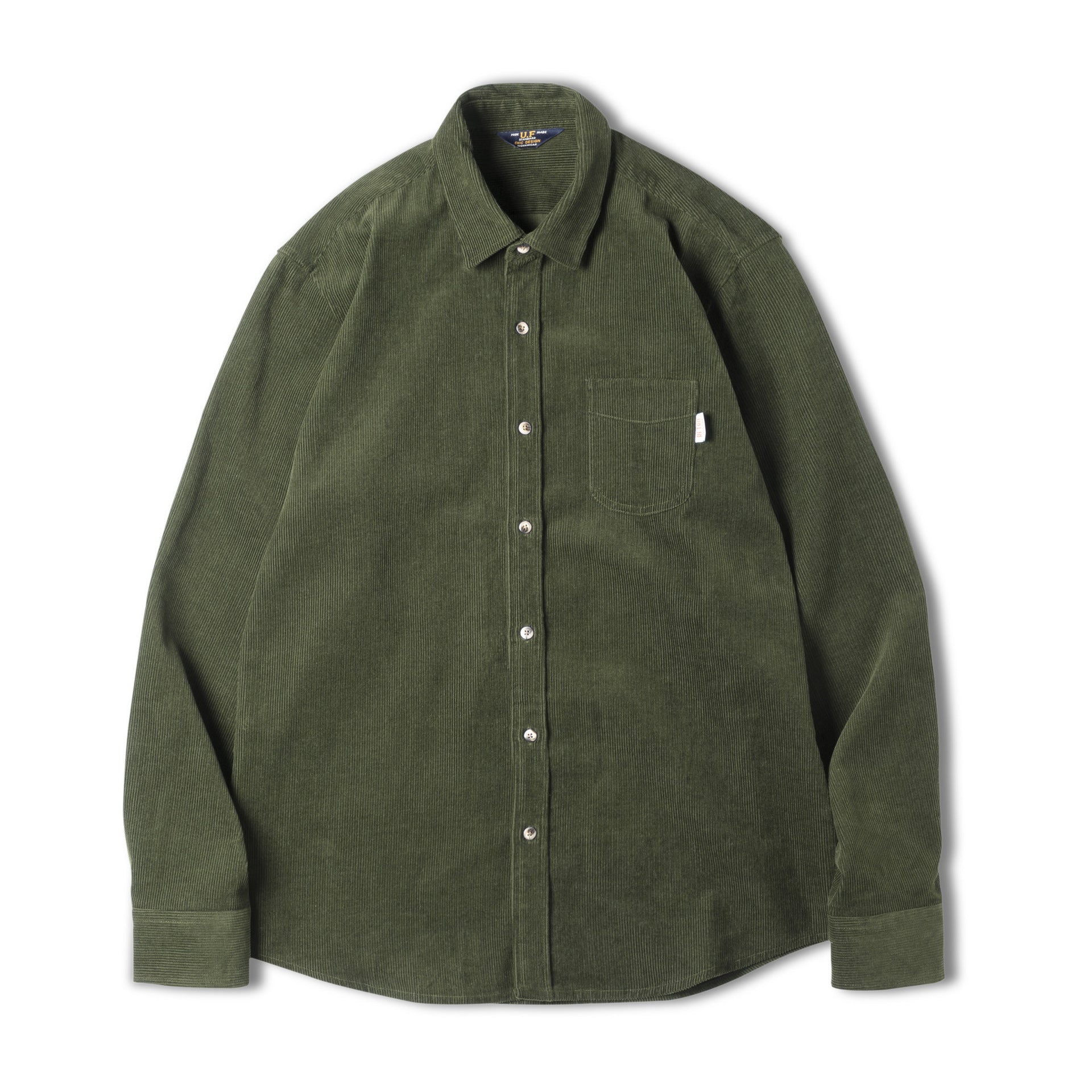 馬登女裝 美式復古燈芯絨襯衫寬鬆內搭休閒翻領長袖襯衣