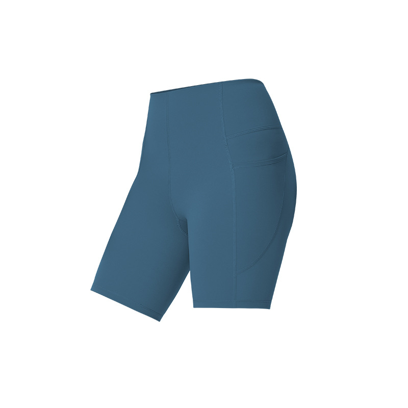 高強度塑型褲夾層網眼四分無痕收腹運動騎乘瑜珈褲