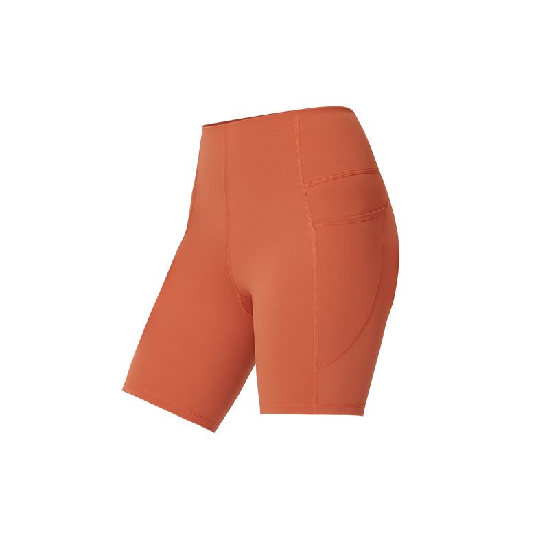 高強度塑型褲夾層網眼四分無痕收腹運動騎乘瑜珈褲