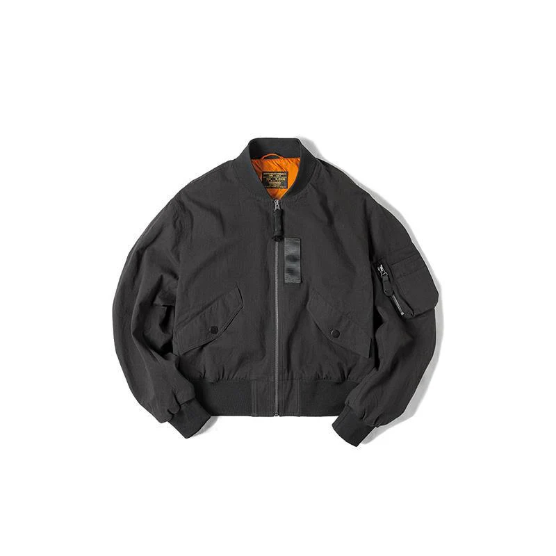 馬登女裝 美式復古MA1飛行員夾克外套Vintage純棉棒球服上衣