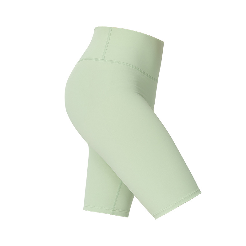 夏季騎乘緊身褲五分瑜珈褲高腰無尷尬線外穿速乾瑜珈短褲