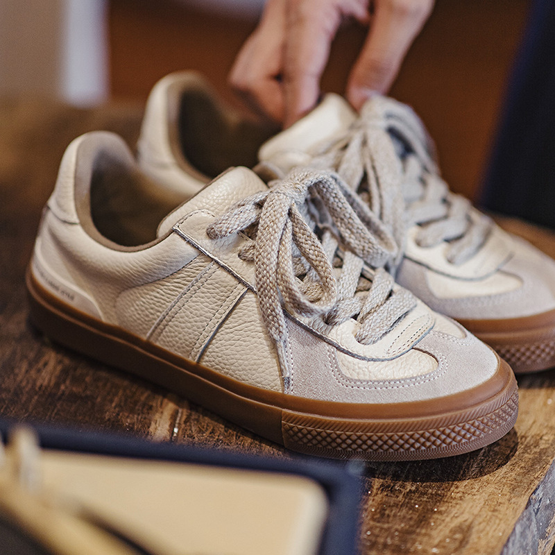 馬登工裝 復古德訓鞋男潮百搭增高阿甘小白鞋運動休閒厚底板鞋