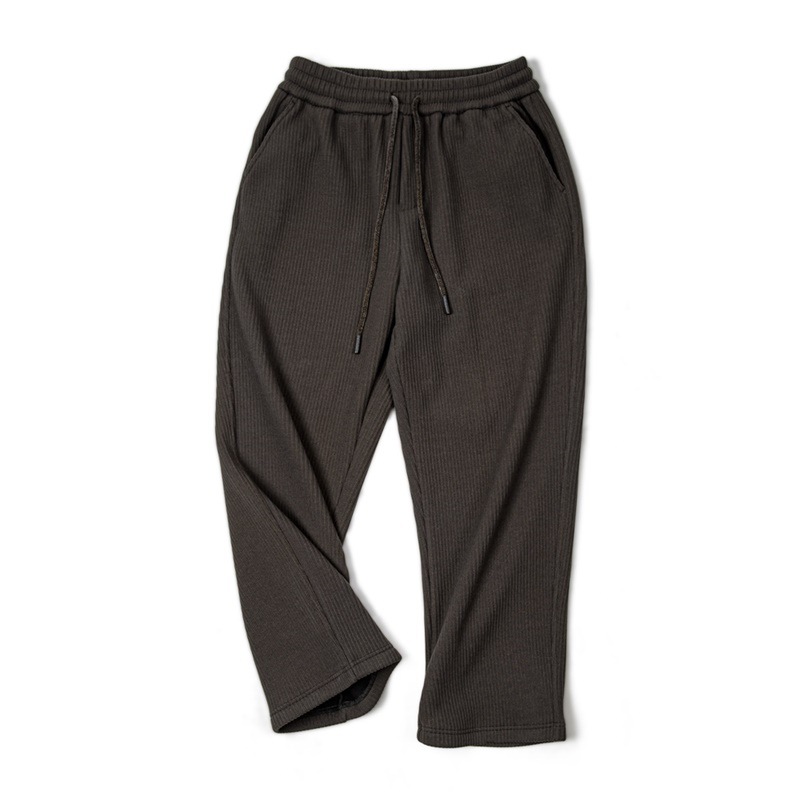 馬登工裝 美式復古條絨垂感闊腿褲子寬鬆加絨直筒休閒長褲